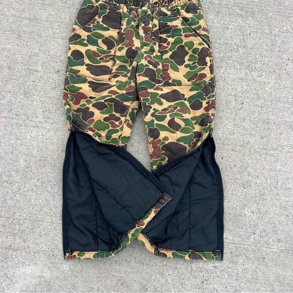 Vintage Saf T Bak Zip To Knee Insulated Camo Hunting Pants MEDIUM? - Picture 3 of 7
